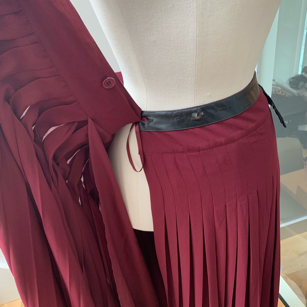 Ted Baker Burgundy Maxi Skirt - Picture 8 of 9